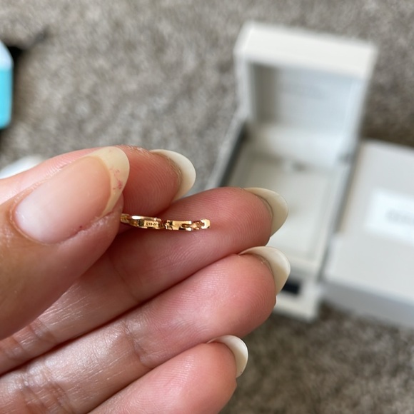 REPOSSI Mini Berbère 18K Rose Gold Huggie Earring - Picture 10 of 14